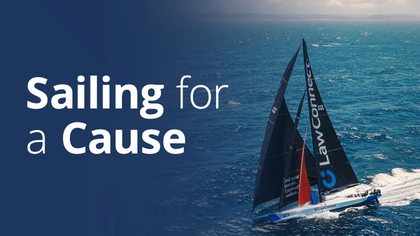 lawconnect supermaxi sailing in the ocean