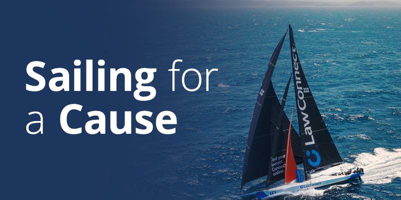 lawconnect supermaxi sailing in the ocean
