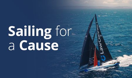 lawconnect supermaxi sailing in the ocean