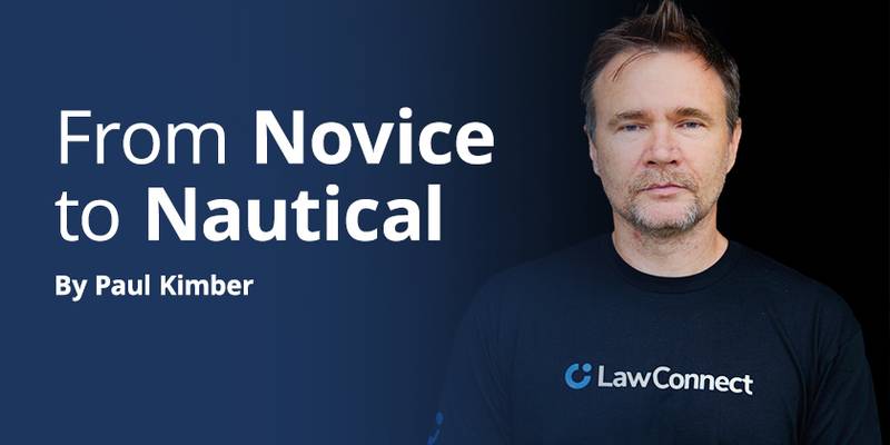 Paul Kimber wearing a black LawConnect tshirt