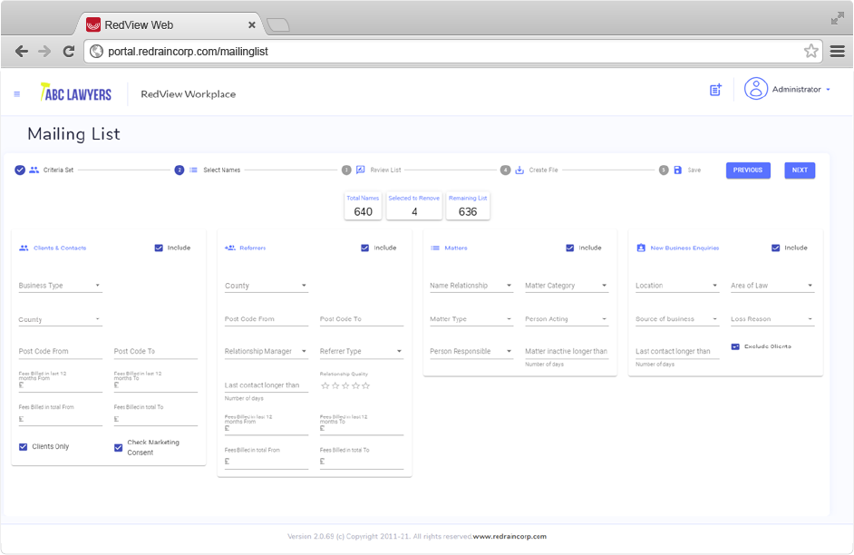 Legal Software Integrations - Redview mailing list