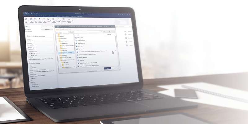 Laptop with leap starter documents open on screen