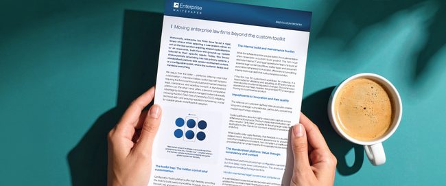 White paper - moving Enterprise law firms beyond the custom toolkit