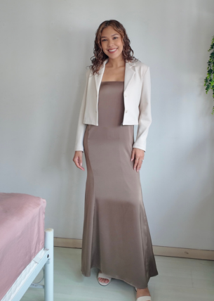 love bonito satin dress BraFree by LB Satin Tube Maxi Dress