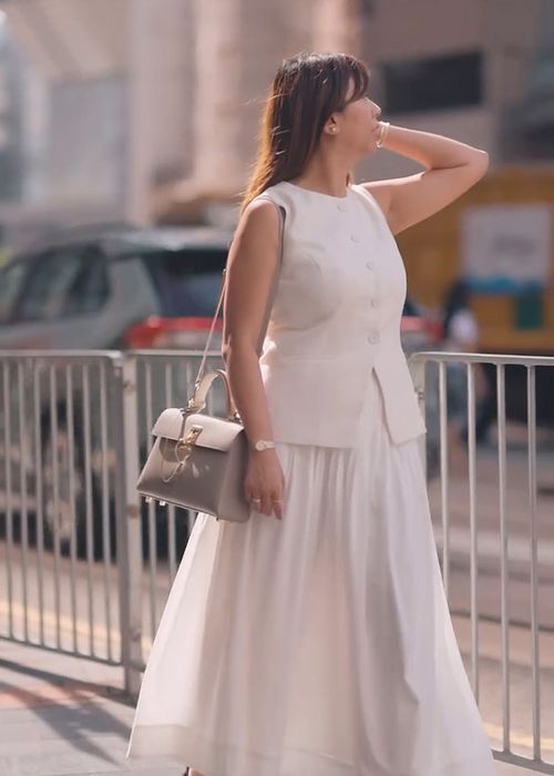 Padma Textured Round Neck Long Vest Top | Love, Bonito SG