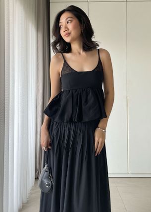 Padded Sheer Fit & Flare Floor Length Dress | Love, Bonito INTL