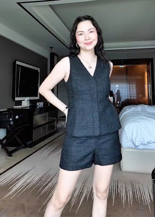 Fumiko Ribbon Tweed Vest Top | Love, Bonito PH