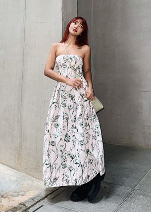 Tube Fit & Flare Midaxi Dress in Tidal Blooms | Love, Bonito US