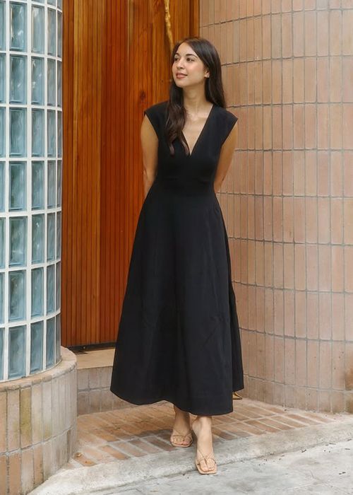 Sofi V-neck Fit & Flare Midaxi Dress | Love, Bonito INTL