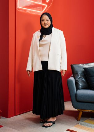 Daya Satin High Cowl Neck Top | Love, Bonito SG