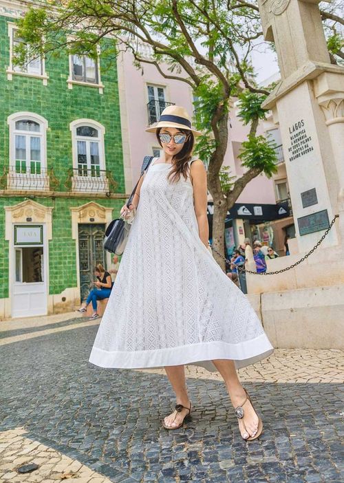 Lace Trapeze Midaxi Dress | Love, Bonito SG