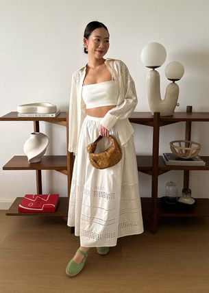 スカート bibiy. BLAIR FLARE SKIRT Elastic Broderie Fit & Flare Midaxi Skirt | Love, Bonito US