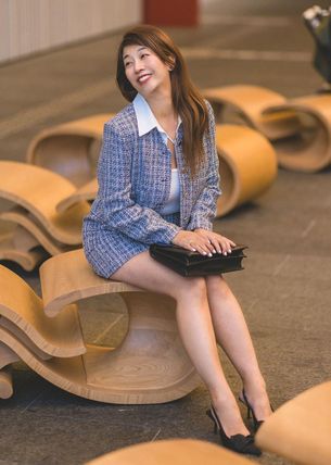 新品未使用　定価4万　クラネ　HALF SLEEVE TWEED JACKET Chic Collarless Tweed Jacket | エミリアウィズ 公式オンライン