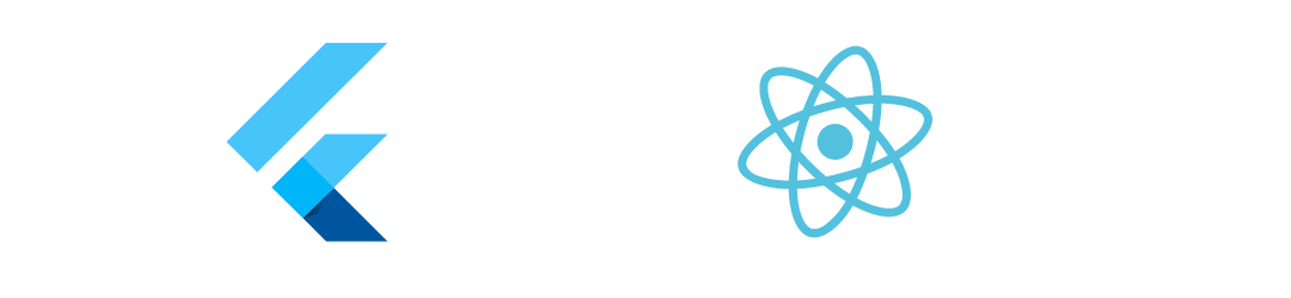 React Native vs Flutter logos