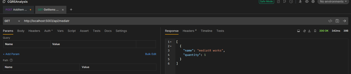 GET request done in Bruno