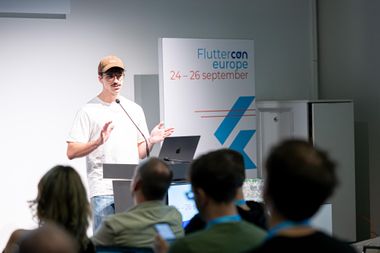 Simon Eckerstofer as Speaker at Fluttervon Europe in Berlin 2025