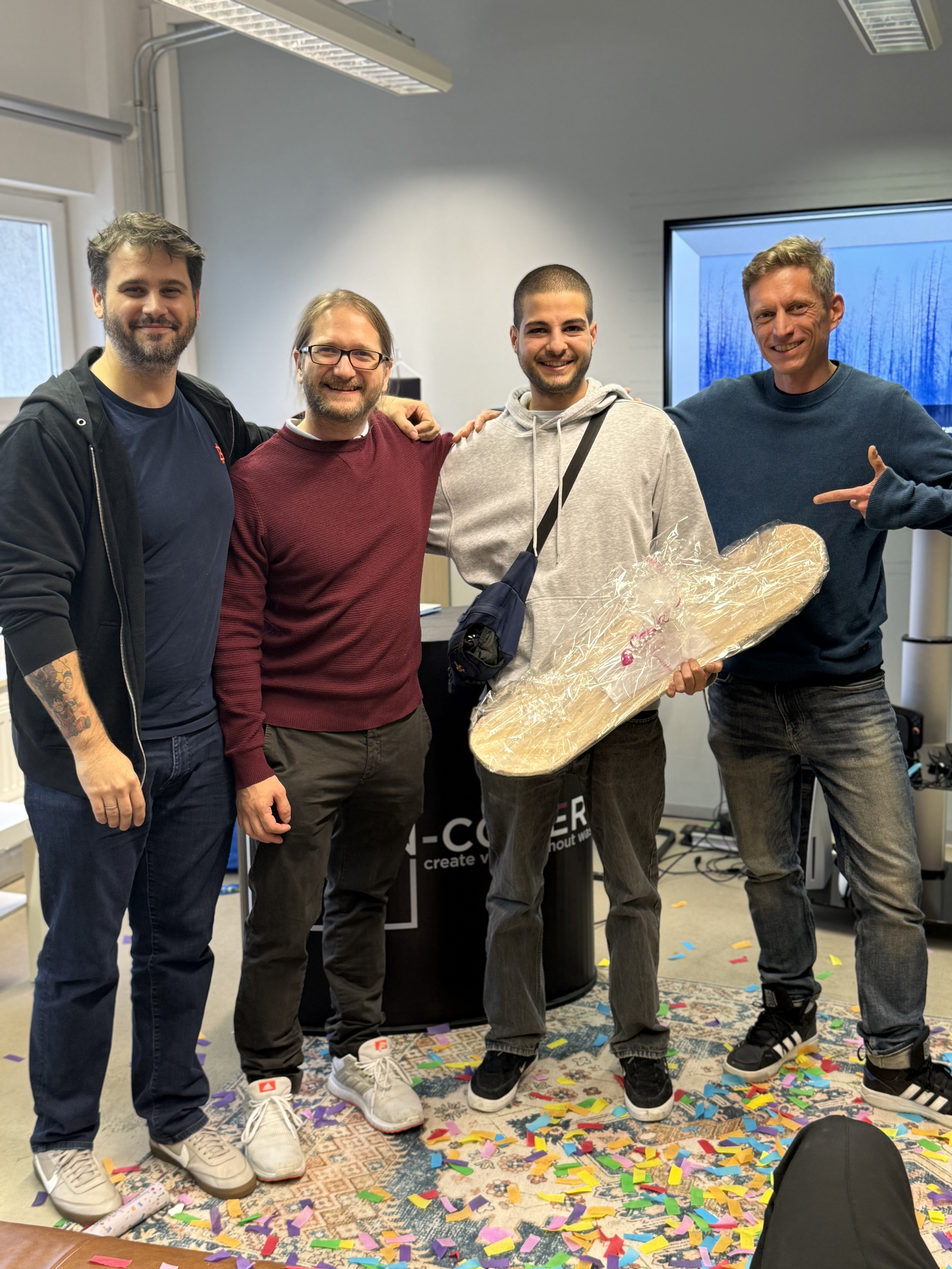 10 Year Celebration, Niki with the CEOs (l.t.r.Chris, Steve, Niki, Flo)