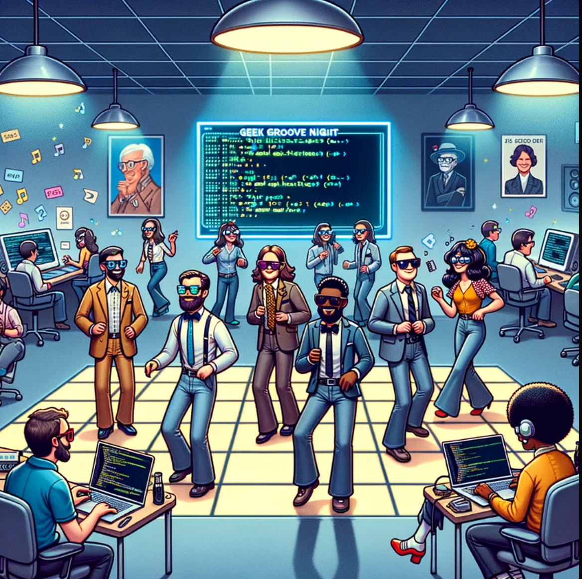 Software Developers dancing to the beat