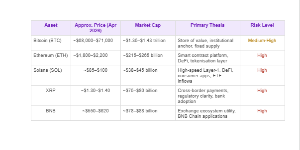 Comparison Table: Top 5 Cryptos for GCC Investors in 2026