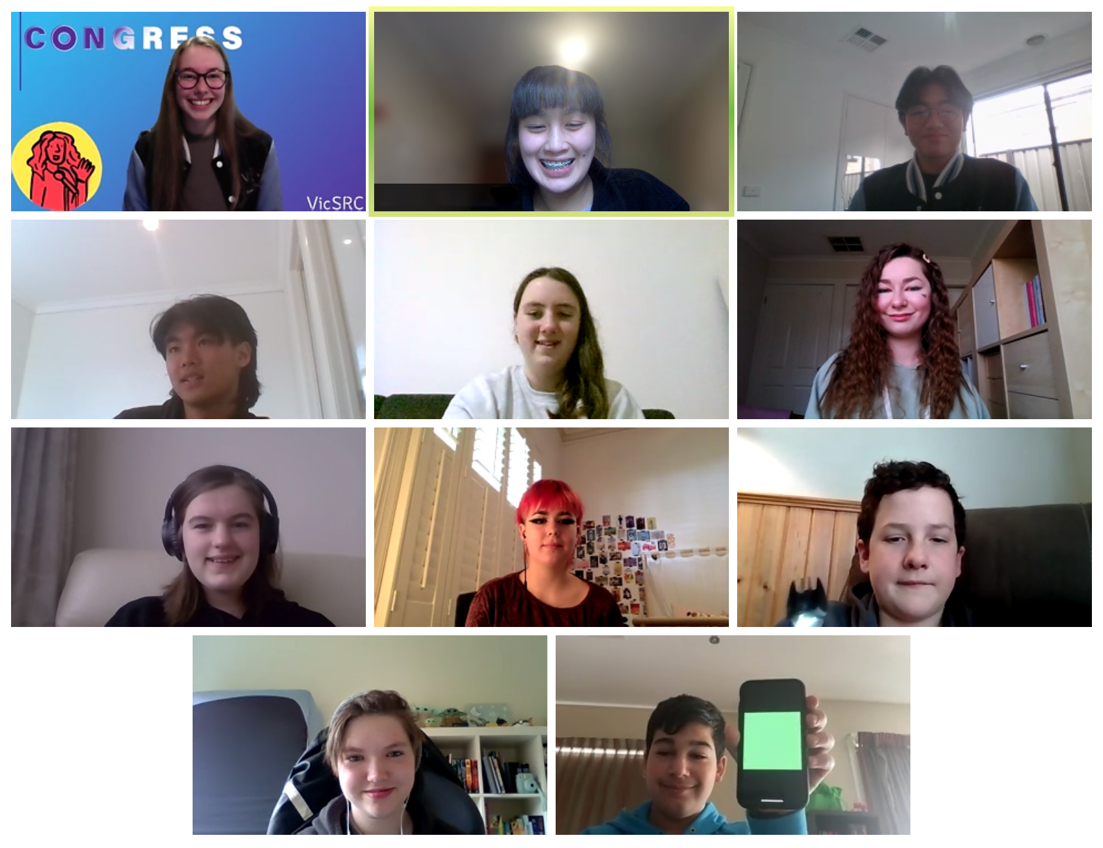 congress 2021 delegates participating in action teams via Zoom