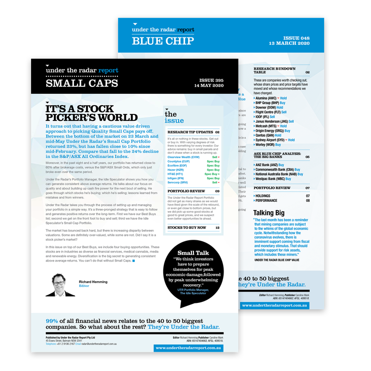 Small Cap plus Blue Chip front cover bundle