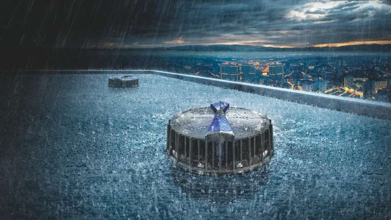 Geberit Pluvia-systeem voor de afvoer van regenwater