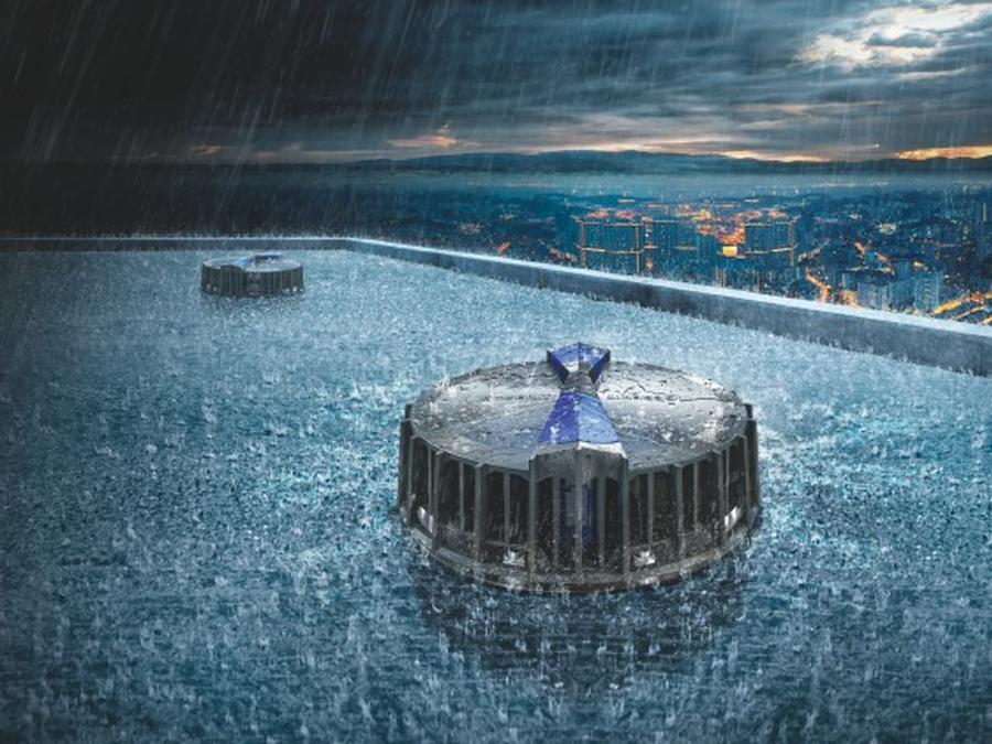 Geberit Pluvia-systeem voor de afvoer van regenwater