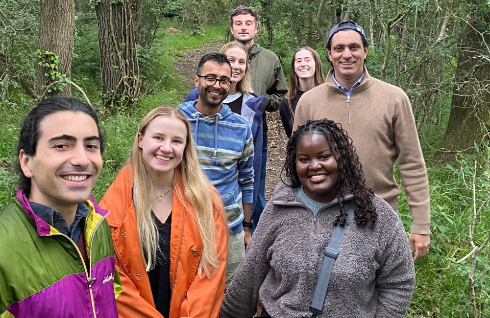 Big part of the Earthly team on a nature walk during team retreat