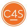 Orange circle with "C4S" in white text, centered, featuring an underline beneath the "4".