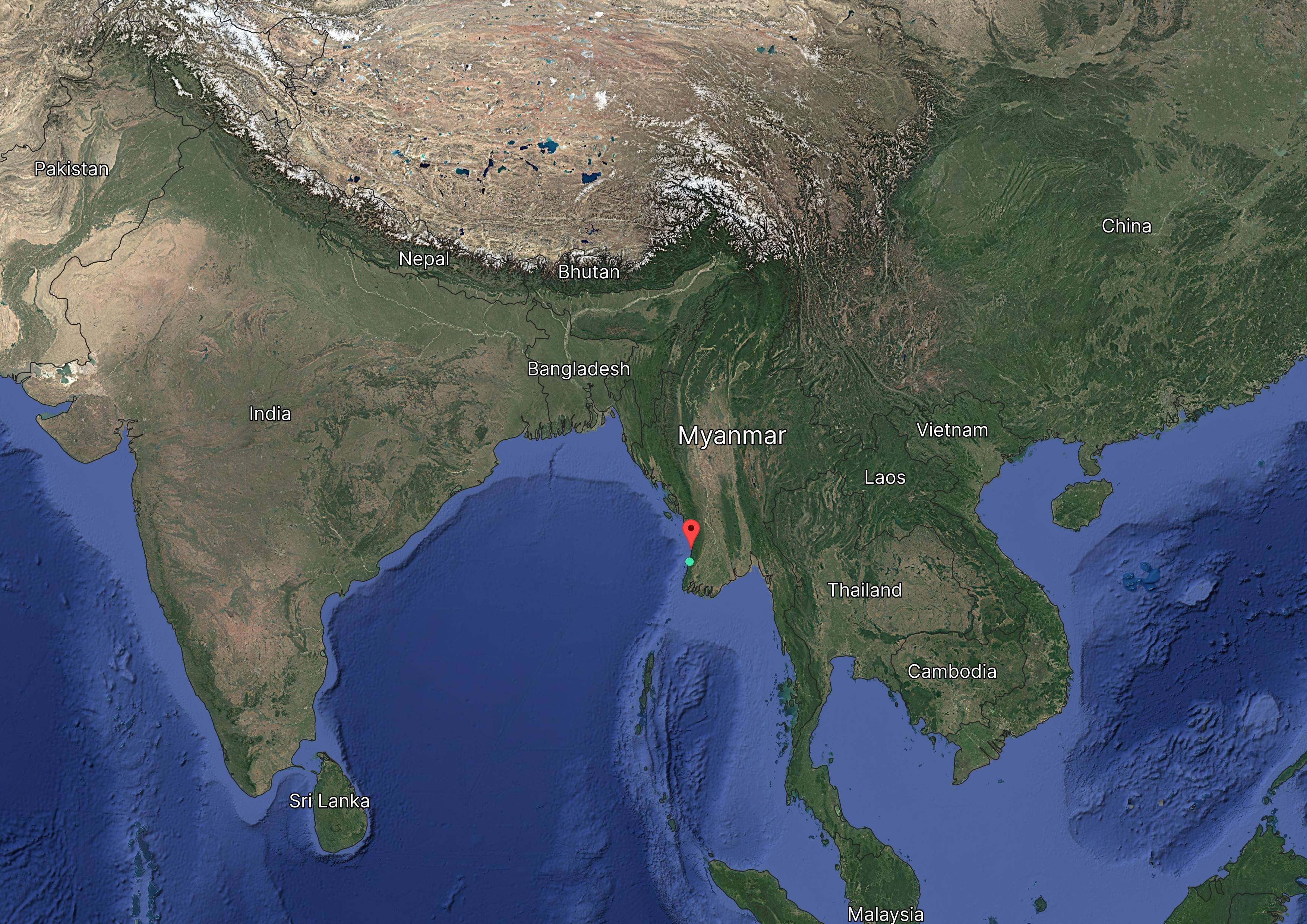 Ayeyarwady Delta, Myanmar map