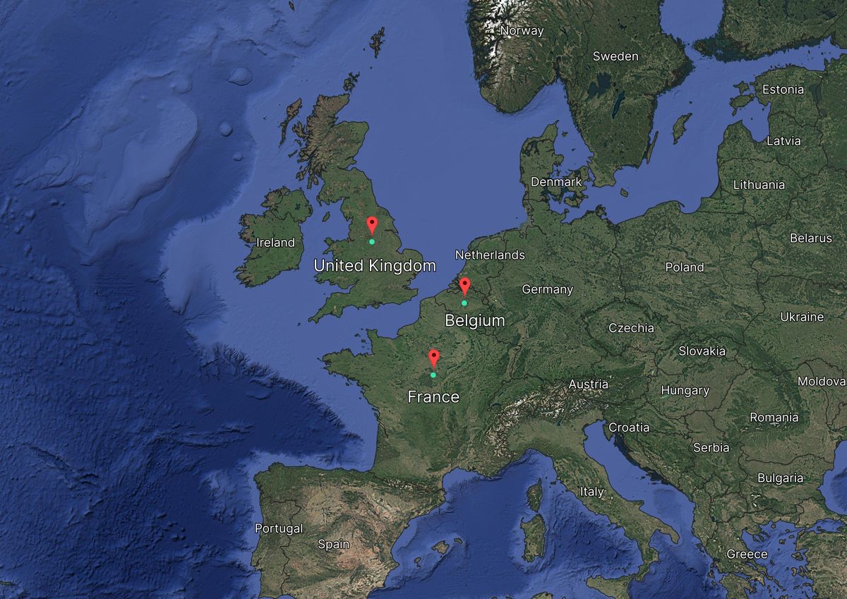 Improved Agricultural Land Management - Europe location map