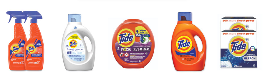 Tide Disinfecting Spray, Tide Laundry Detergent, Tide Pods