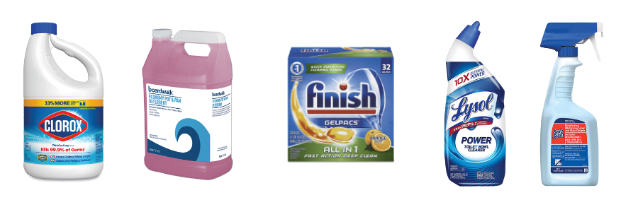 Clorox, Lysol, Boardwalk Cleaning