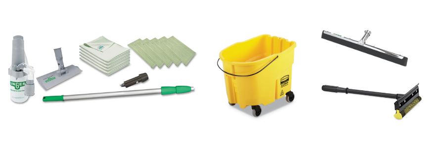 Window Cleaning Kit, Bucket, Squeegee