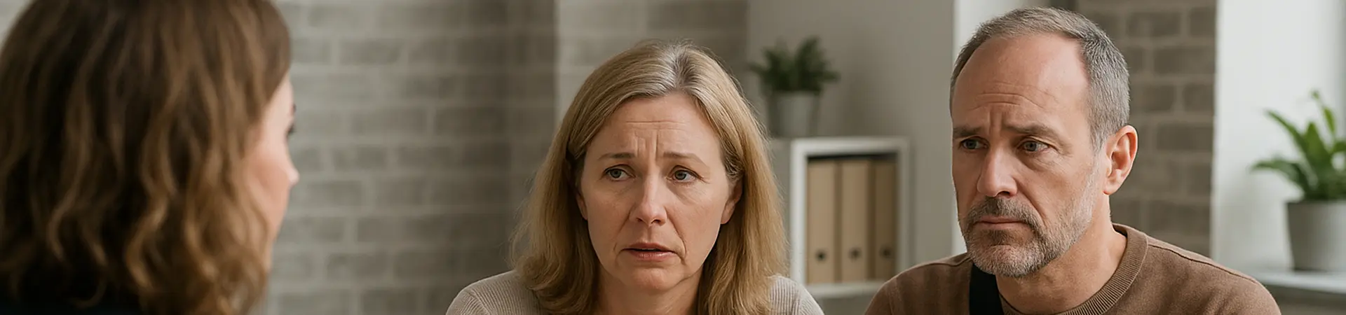 Man en vrouw zitten aan tafel en krijgen nieuws