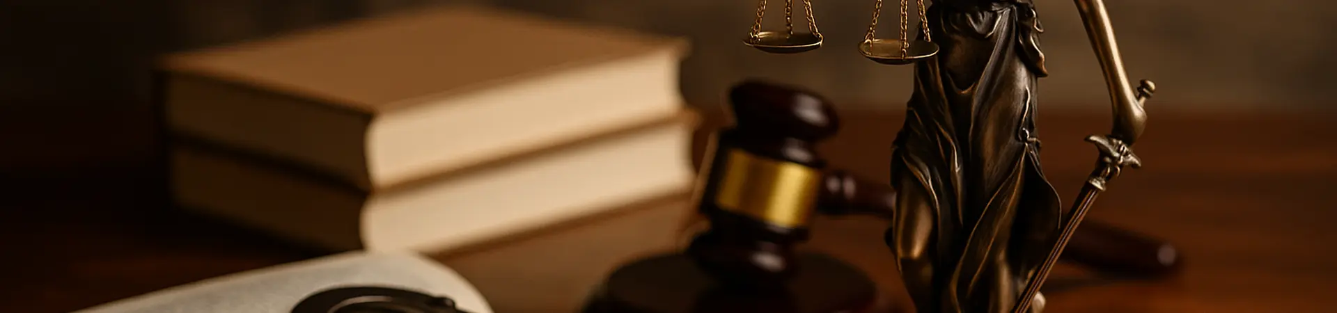 Vrouw weegschaal, handboeien en wetboek