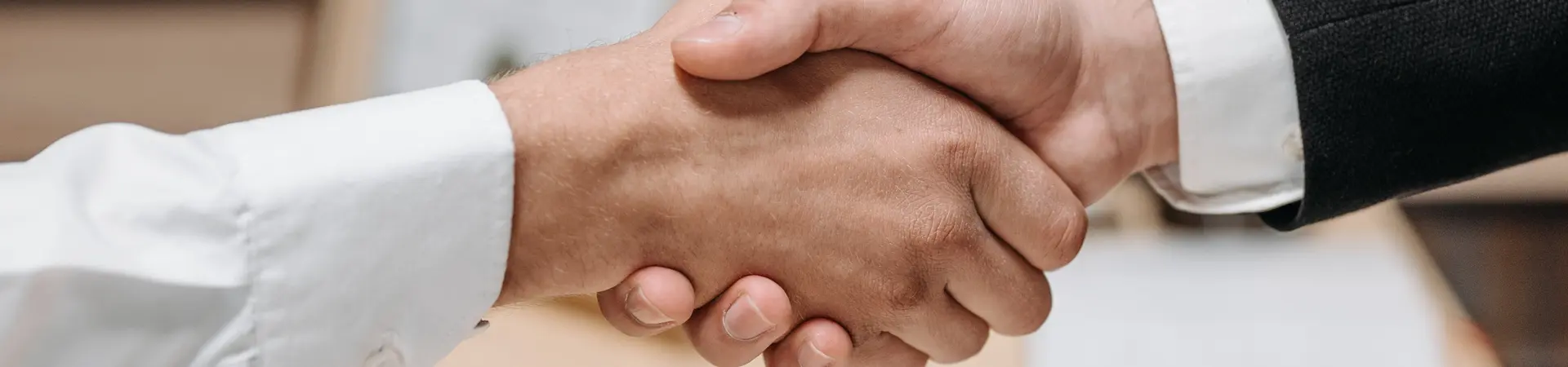twee mensen schudden elkaar de hand
