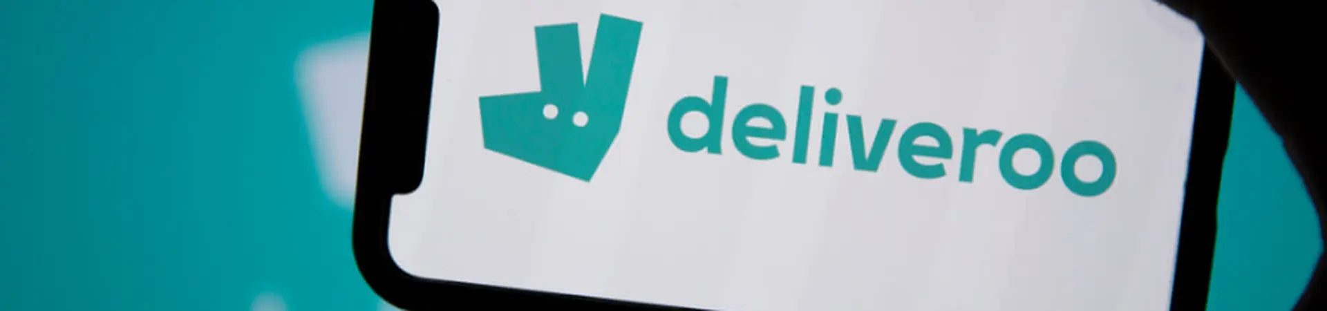 Telefoon met Deliveroo logo
