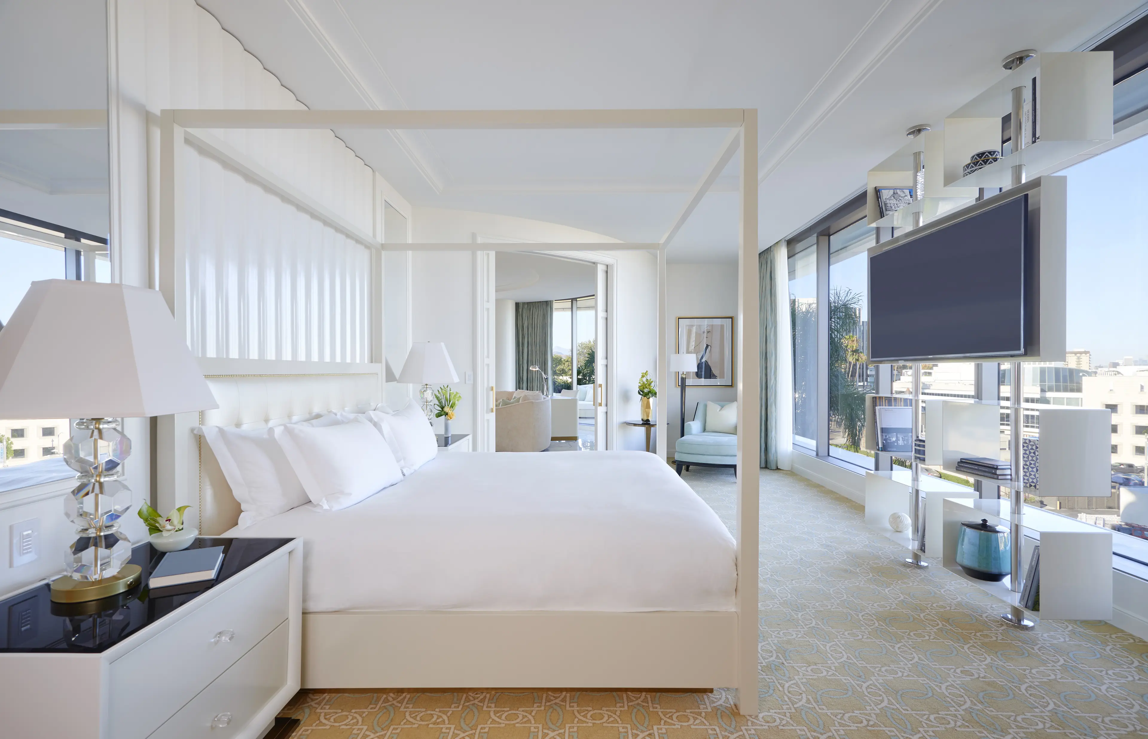 Jet on Aero and stay at Waldorf Astoria Beverly Hills Villa Bedroom