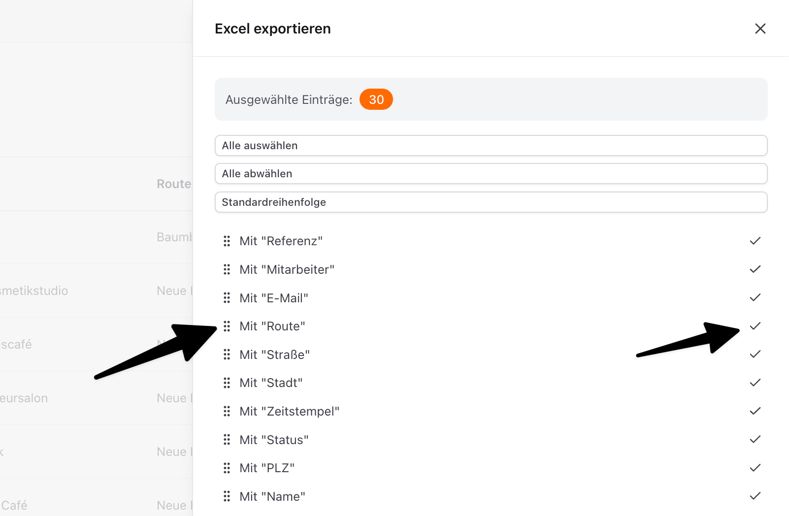 Flexible Excel-Exporte | xRouten Updates | xRouten