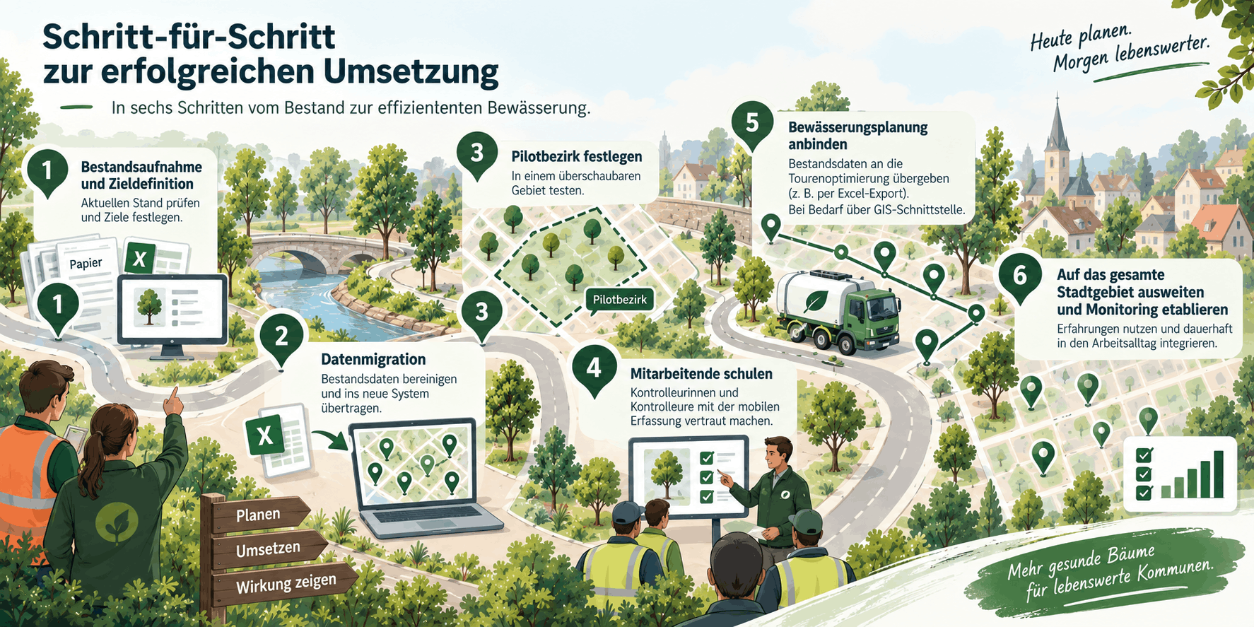 Schritt für Schritt Einführung Bewässerung