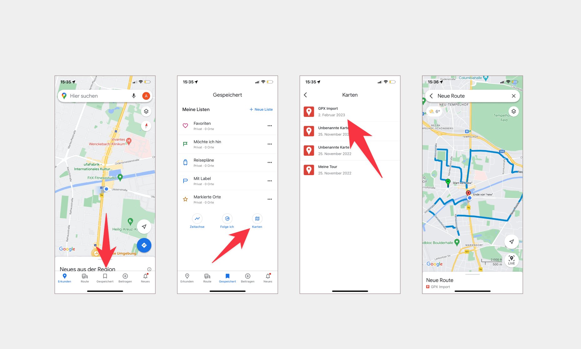 Google Maps Mobile App Gpx Datei Anzeigen 