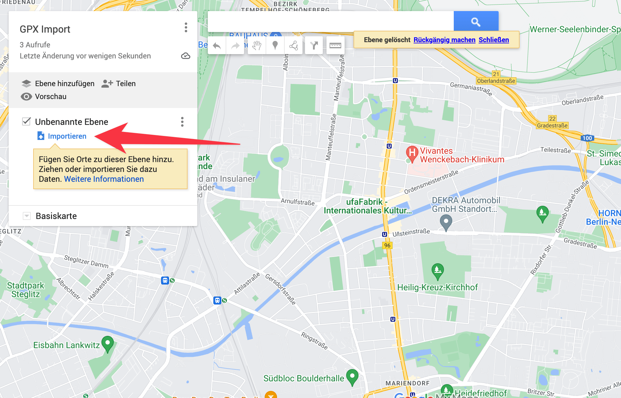 GPX-Dateien in Google Maps importieren - Anleitung