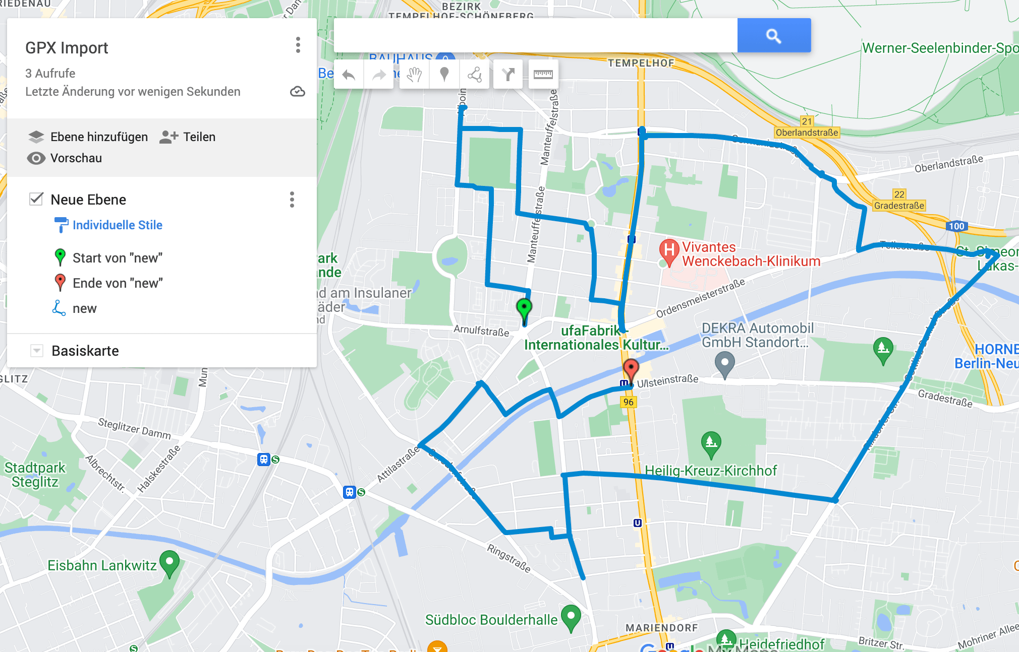 GPX-Dateien in Google Maps importieren - Anleitung  xRouten