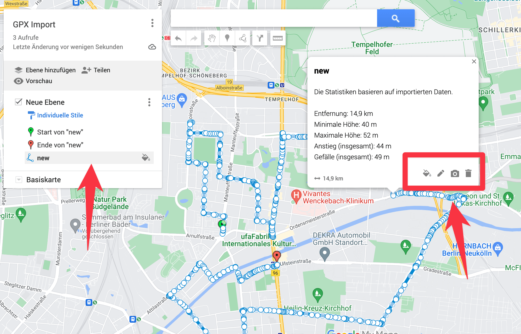 GPX-Dateien in Google Maps importieren - Anleitung