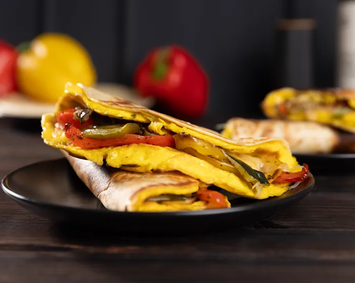 Rührei Wrap / mit Ofengemüse