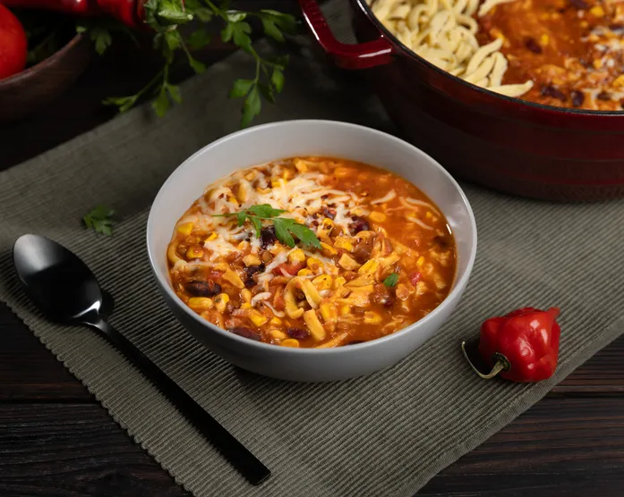 Chili sin Carne Spätzle Eintopf