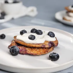 Protein Pancakes mit Blaubeeren