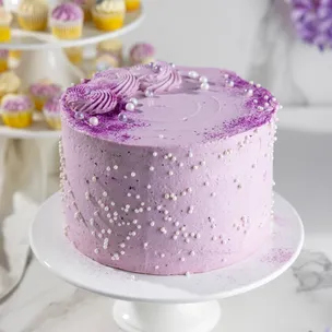 Blaubeer-Kokos-Torte / Ube Geburtstagstorte