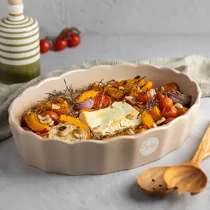 Ofenkürbis mit Schafskäse
